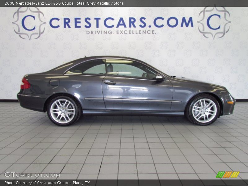 Steel Grey Metallic / Stone 2008 Mercedes-Benz CLK 350 Coupe