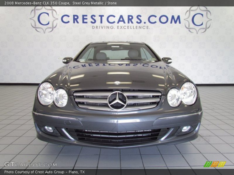 Steel Grey Metallic / Stone 2008 Mercedes-Benz CLK 350 Coupe