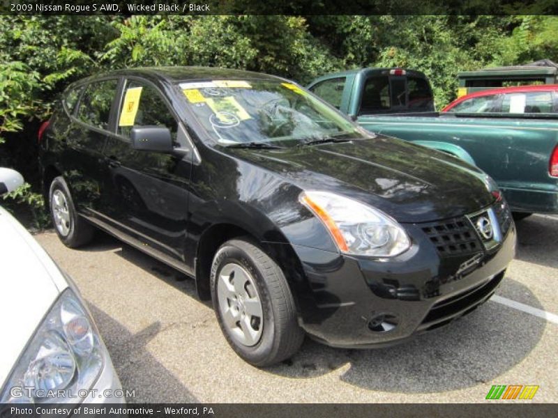 Wicked Black / Black 2009 Nissan Rogue S AWD