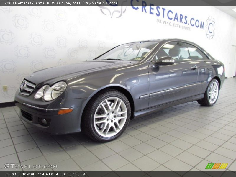 Steel Grey Metallic / Stone 2008 Mercedes-Benz CLK 350 Coupe