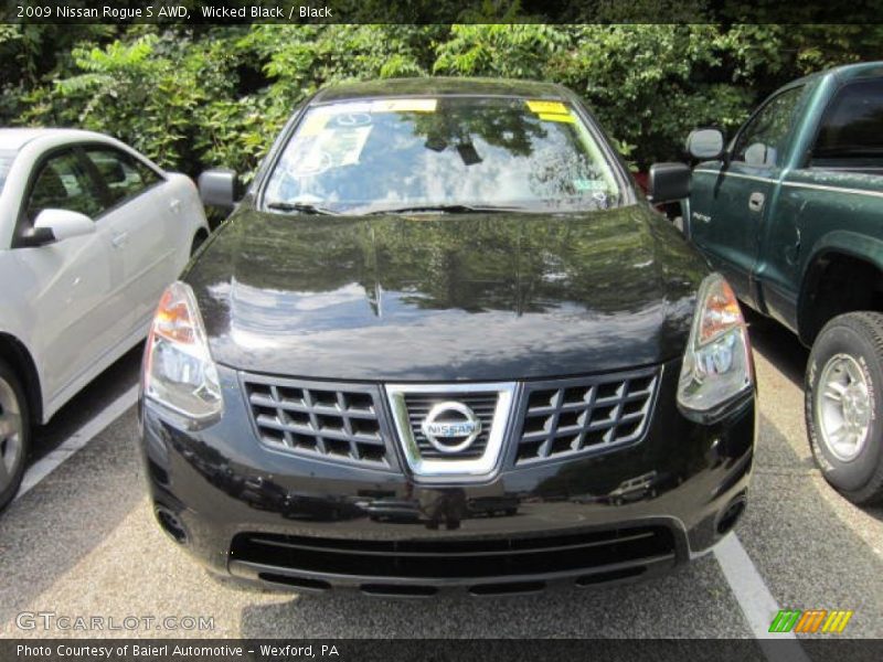 Wicked Black / Black 2009 Nissan Rogue S AWD