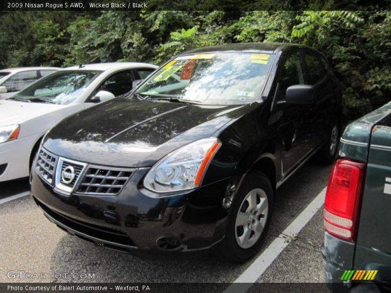 Wicked Black / Black 2009 Nissan Rogue S AWD