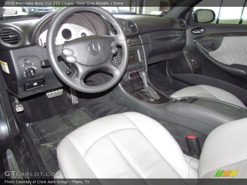 Steel Grey Metallic / Stone 2008 Mercedes-Benz CLK 350 Coupe