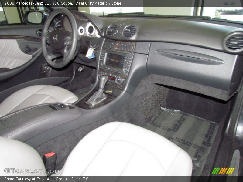 Steel Grey Metallic / Stone 2008 Mercedes-Benz CLK 350 Coupe