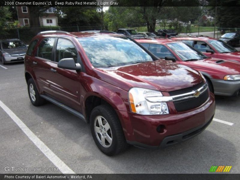 Deep Ruby Red Metallic / Light Gray 2008 Chevrolet Equinox LS
