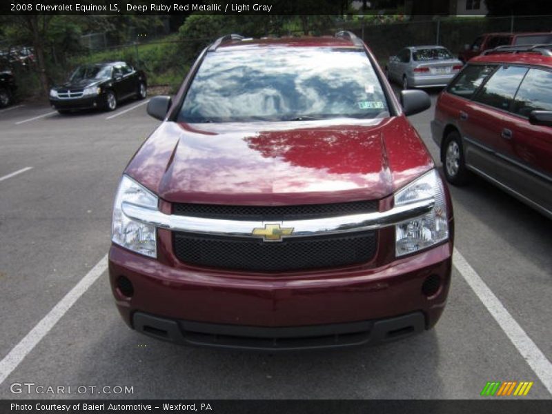 Deep Ruby Red Metallic / Light Gray 2008 Chevrolet Equinox LS