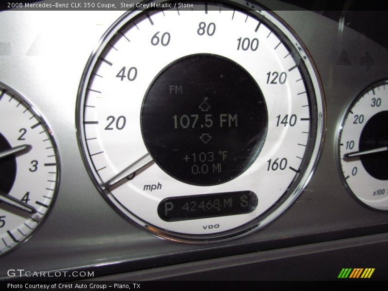 Steel Grey Metallic / Stone 2008 Mercedes-Benz CLK 350 Coupe