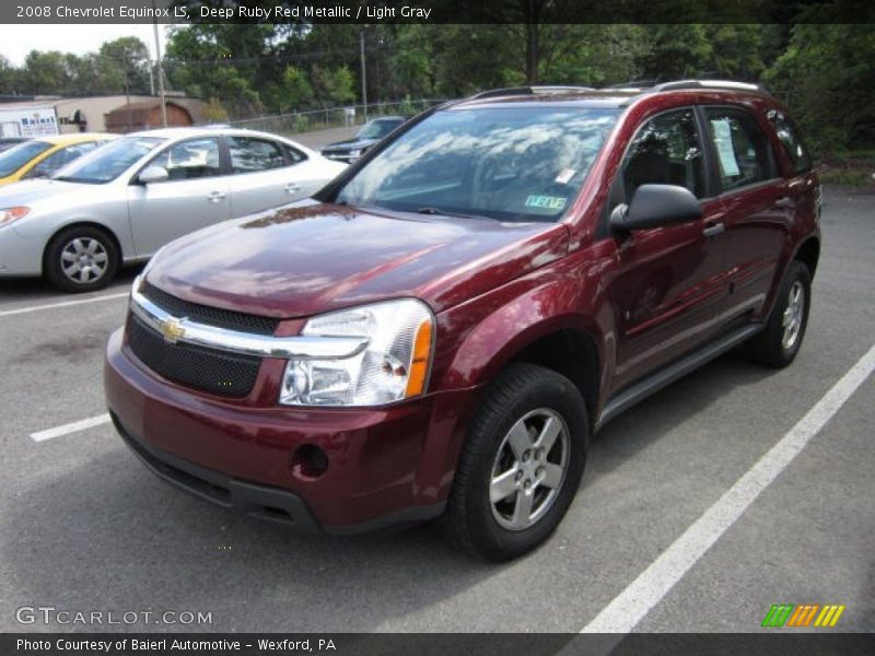 Deep Ruby Red Metallic / Light Gray 2008 Chevrolet Equinox LS
