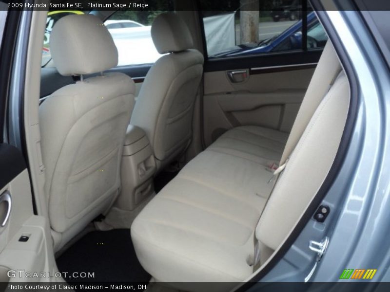 Platinum Sage / Beige 2009 Hyundai Santa Fe SE