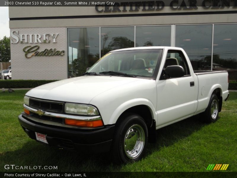Summit White / Medium Gray 2003 Chevrolet S10 Regular Cab