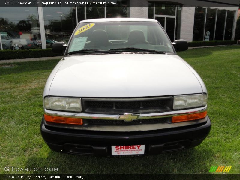 Summit White / Medium Gray 2003 Chevrolet S10 Regular Cab