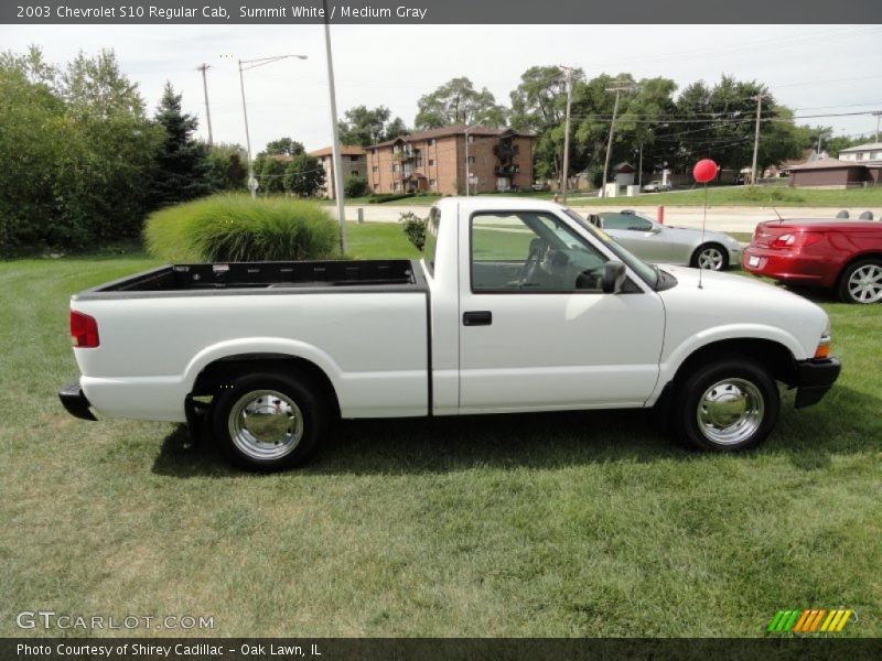 Summit White / Medium Gray 2003 Chevrolet S10 Regular Cab
