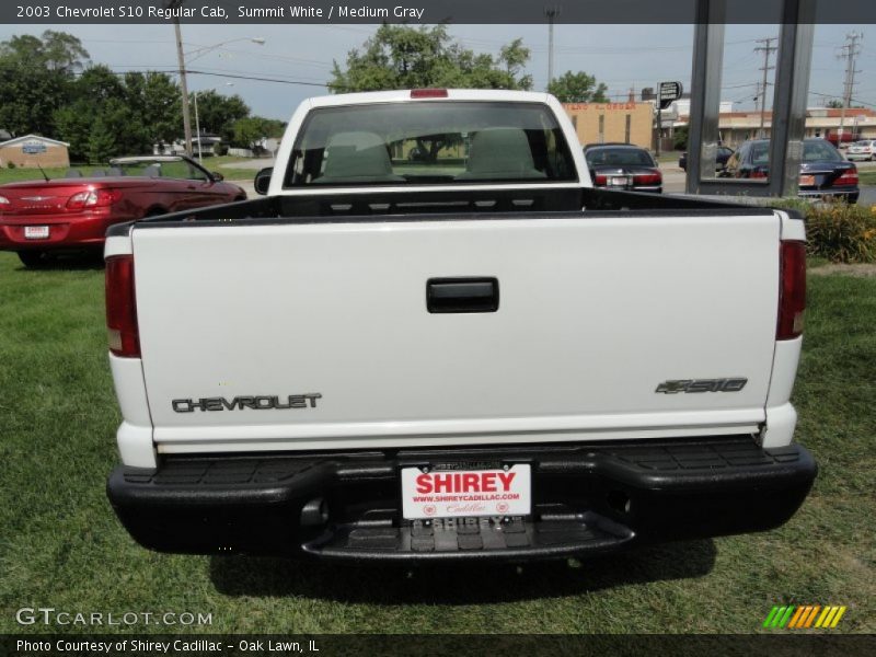 Summit White / Medium Gray 2003 Chevrolet S10 Regular Cab