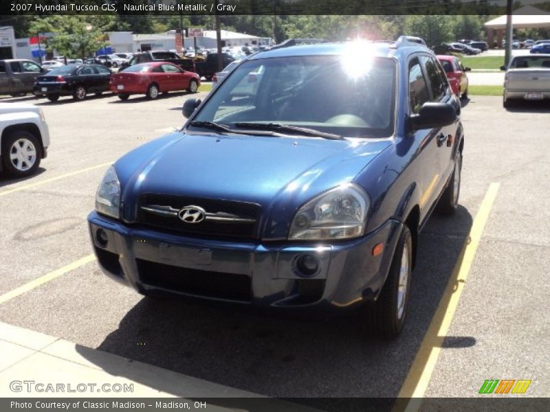 Nautical Blue Metallic / Gray 2007 Hyundai Tucson GLS