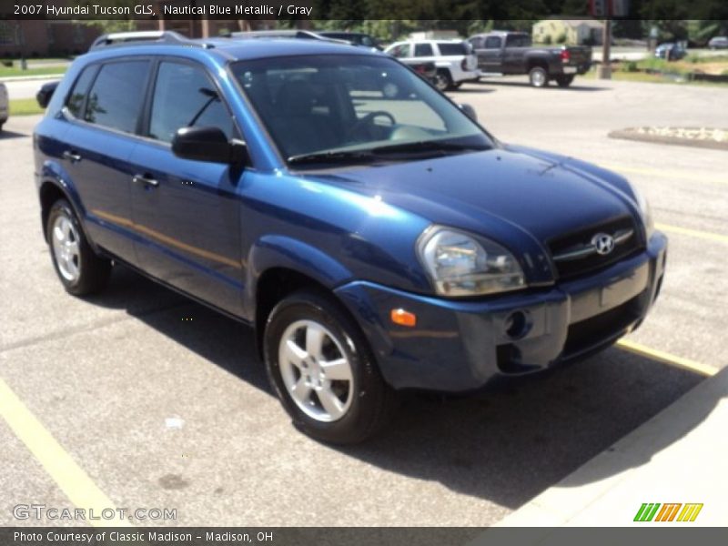 Nautical Blue Metallic / Gray 2007 Hyundai Tucson GLS