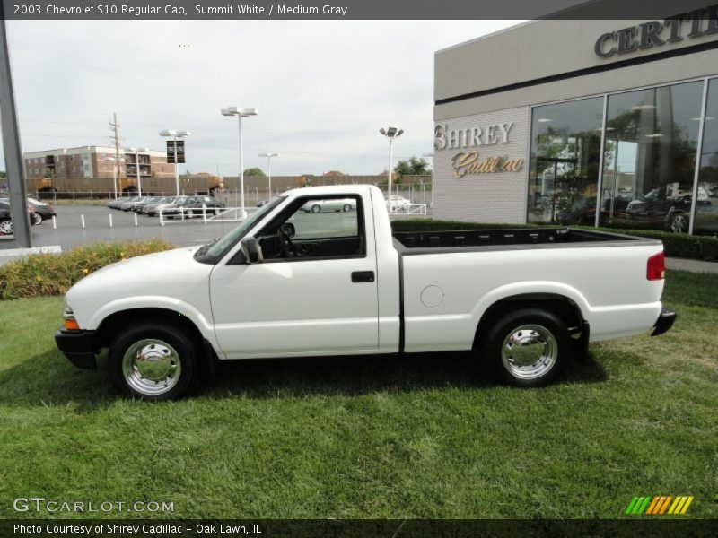 Summit White / Medium Gray 2003 Chevrolet S10 Regular Cab