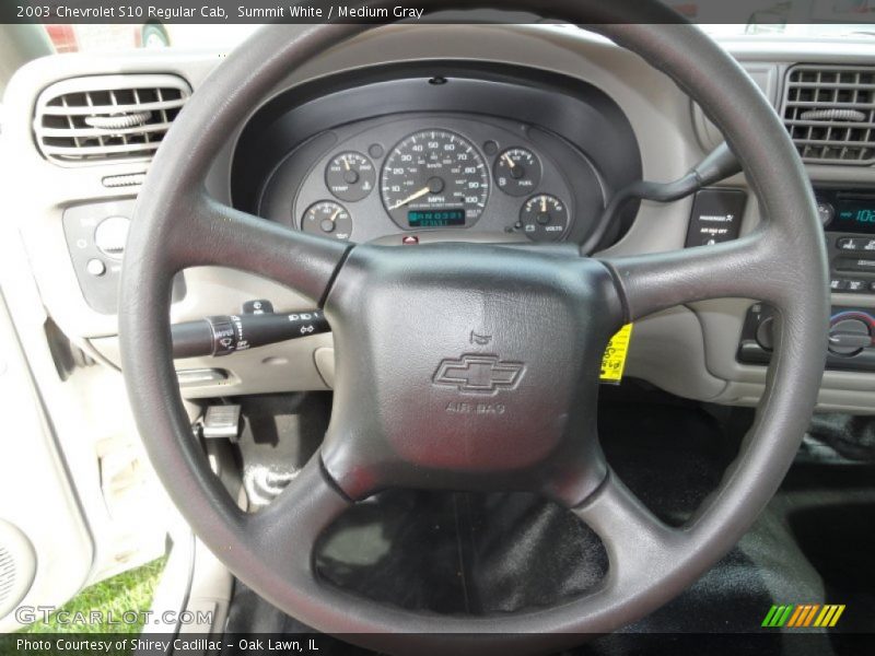 Summit White / Medium Gray 2003 Chevrolet S10 Regular Cab