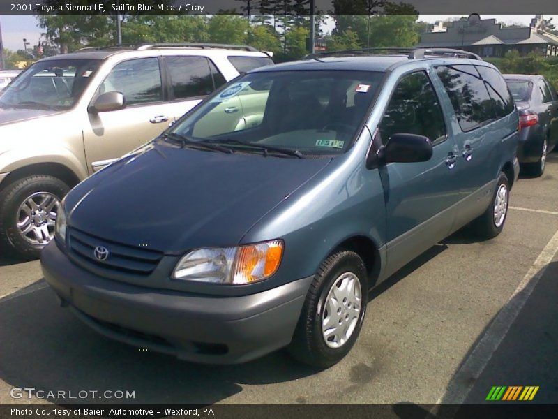 Sailfin Blue Mica / Gray 2001 Toyota Sienna LE