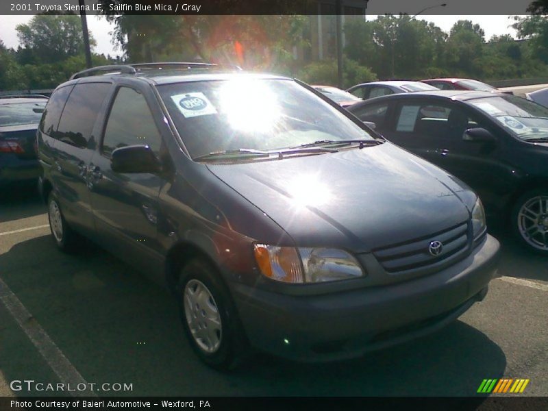 Sailfin Blue Mica / Gray 2001 Toyota Sienna LE