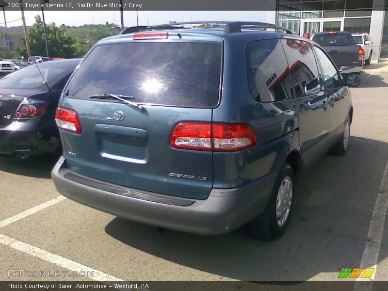 Sailfin Blue Mica / Gray 2001 Toyota Sienna LE