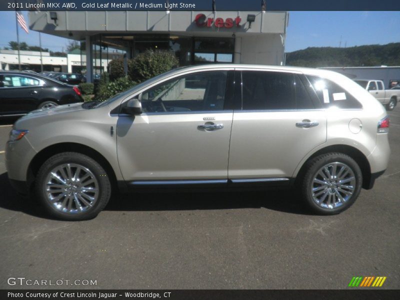 Gold Leaf Metallic / Medium Light Stone 2011 Lincoln MKX AWD