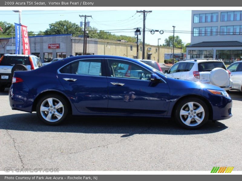 Vortex Blue Pearl / Ebony 2009 Acura TSX Sedan