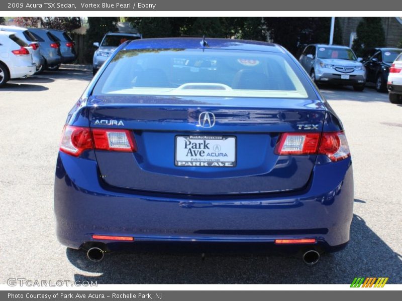 Vortex Blue Pearl / Ebony 2009 Acura TSX Sedan