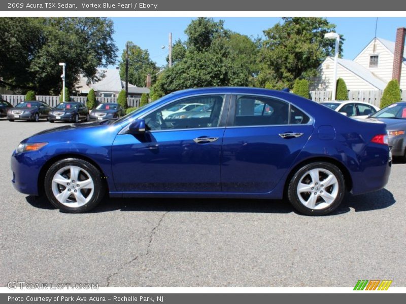 Vortex Blue Pearl / Ebony 2009 Acura TSX Sedan