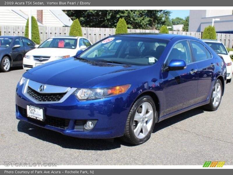 Vortex Blue Pearl / Ebony 2009 Acura TSX Sedan