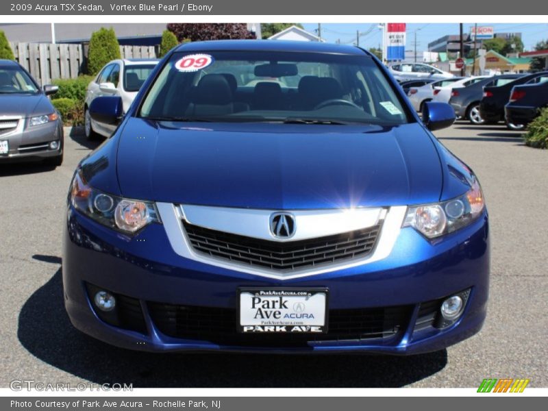 Vortex Blue Pearl / Ebony 2009 Acura TSX Sedan