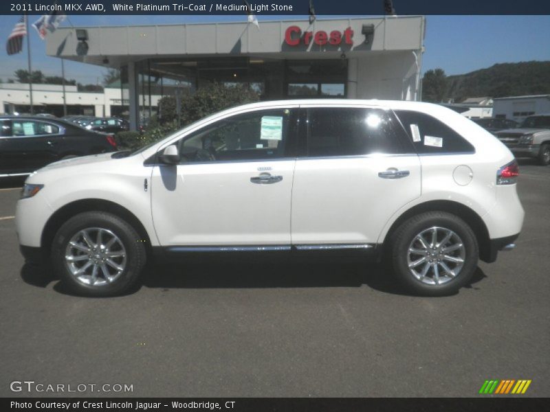 White Platinum Tri-Coat / Medium Light Stone 2011 Lincoln MKX AWD