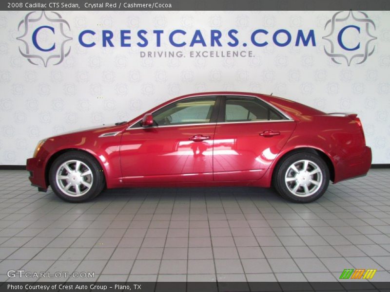 Crystal Red / Cashmere/Cocoa 2008 Cadillac CTS Sedan