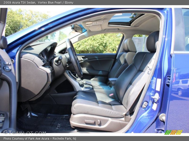 Vortex Blue Pearl / Ebony 2009 Acura TSX Sedan