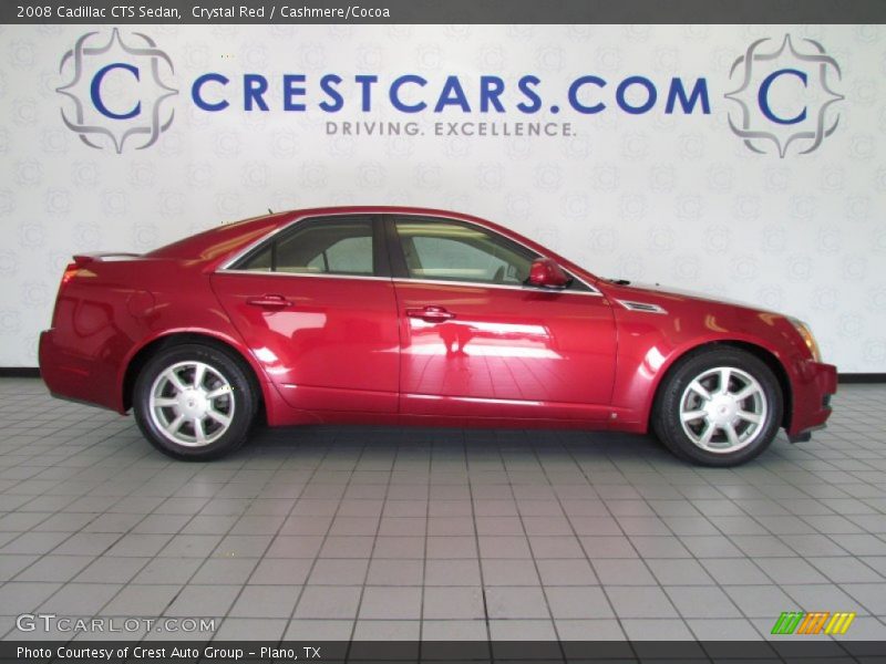 Crystal Red / Cashmere/Cocoa 2008 Cadillac CTS Sedan