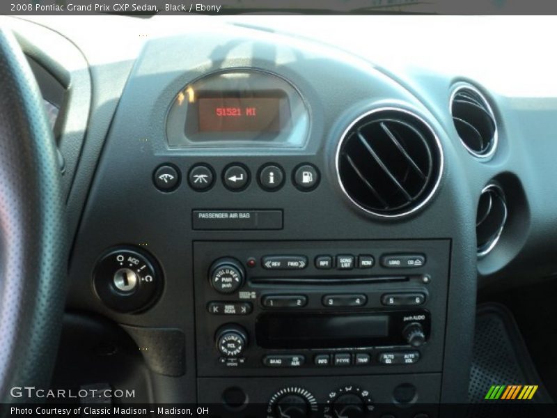 Black / Ebony 2008 Pontiac Grand Prix GXP Sedan
