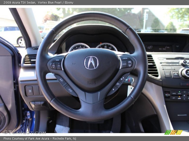 Vortex Blue Pearl / Ebony 2009 Acura TSX Sedan