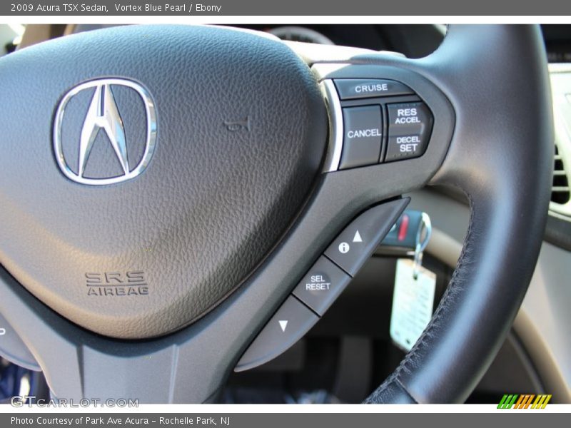 Vortex Blue Pearl / Ebony 2009 Acura TSX Sedan