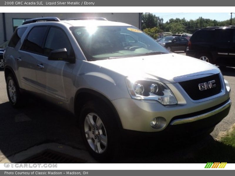 Liquid Silver Metallic / Ebony 2008 GMC Acadia SLE