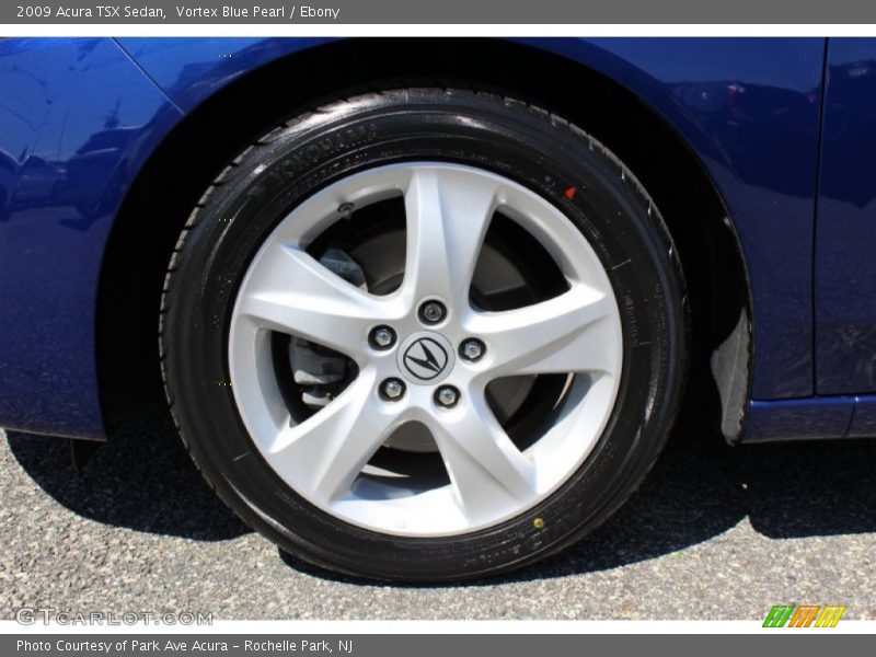 Vortex Blue Pearl / Ebony 2009 Acura TSX Sedan
