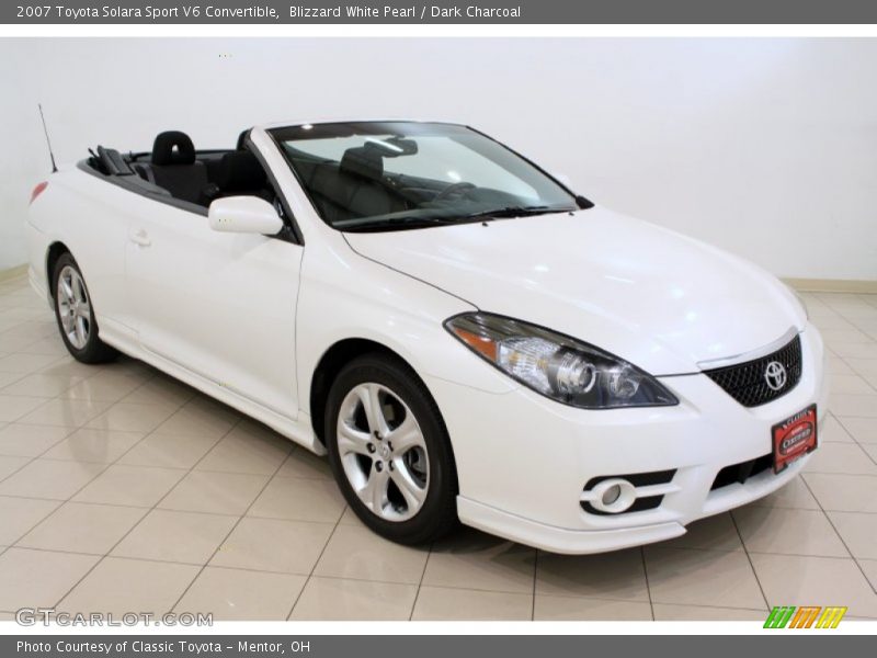 Blizzard White Pearl / Dark Charcoal 2007 Toyota Solara Sport V6 Convertible