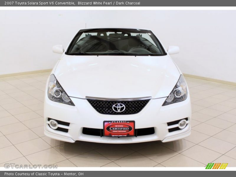 Blizzard White Pearl / Dark Charcoal 2007 Toyota Solara Sport V6 Convertible