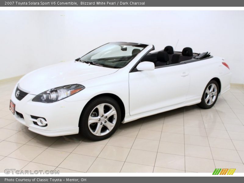 Blizzard White Pearl / Dark Charcoal 2007 Toyota Solara Sport V6 Convertible