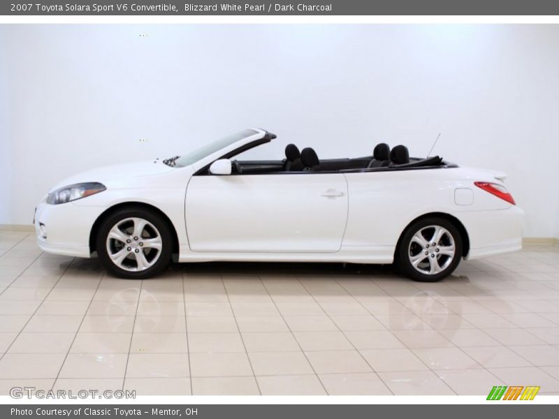 Blizzard White Pearl / Dark Charcoal 2007 Toyota Solara Sport V6 Convertible