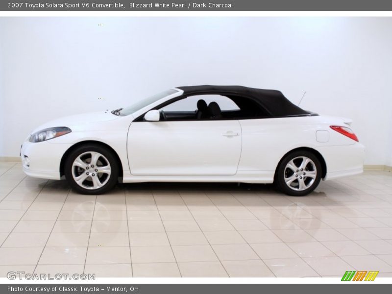 Blizzard White Pearl / Dark Charcoal 2007 Toyota Solara Sport V6 Convertible