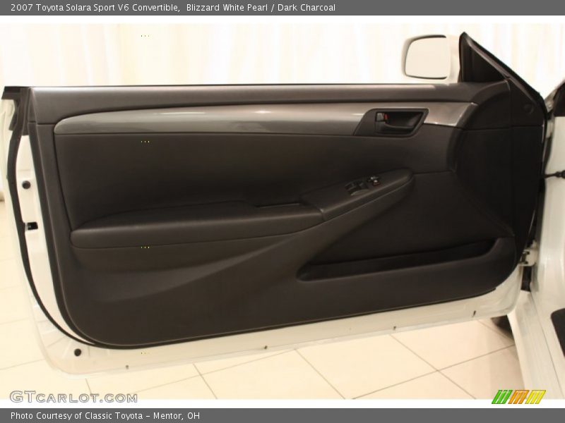 Blizzard White Pearl / Dark Charcoal 2007 Toyota Solara Sport V6 Convertible