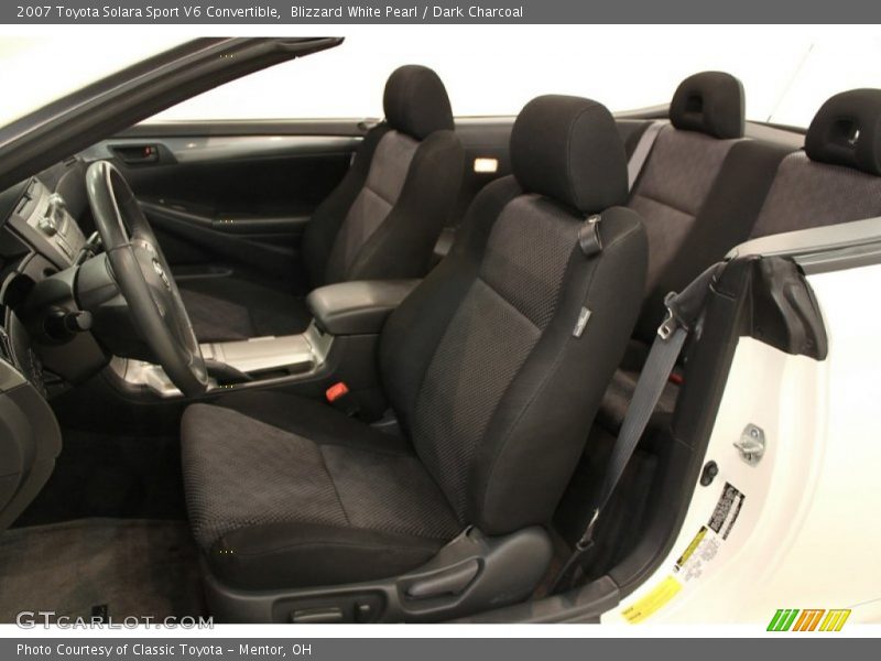 Blizzard White Pearl / Dark Charcoal 2007 Toyota Solara Sport V6 Convertible