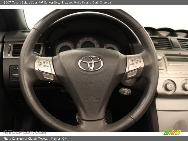 Blizzard White Pearl / Dark Charcoal 2007 Toyota Solara Sport V6 Convertible