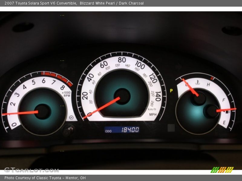 Blizzard White Pearl / Dark Charcoal 2007 Toyota Solara Sport V6 Convertible