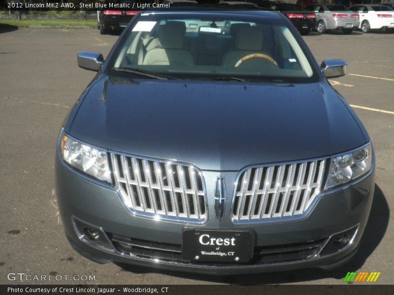 Steel Blue Metallic / Light Camel 2012 Lincoln MKZ AWD