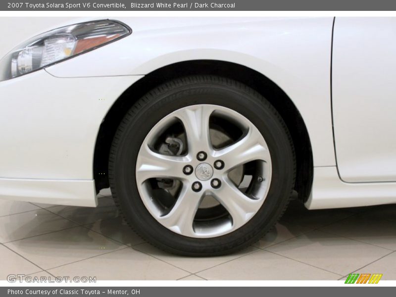 Blizzard White Pearl / Dark Charcoal 2007 Toyota Solara Sport V6 Convertible